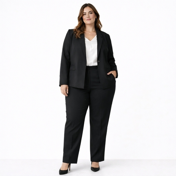 Charter Club 3X Black Blazer Bar III Pants Coordinated Suit Set